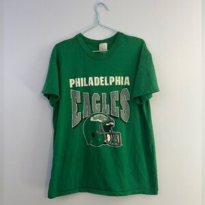 vintage philadelphia eagles green printed graphic tshirt single stitch size XL